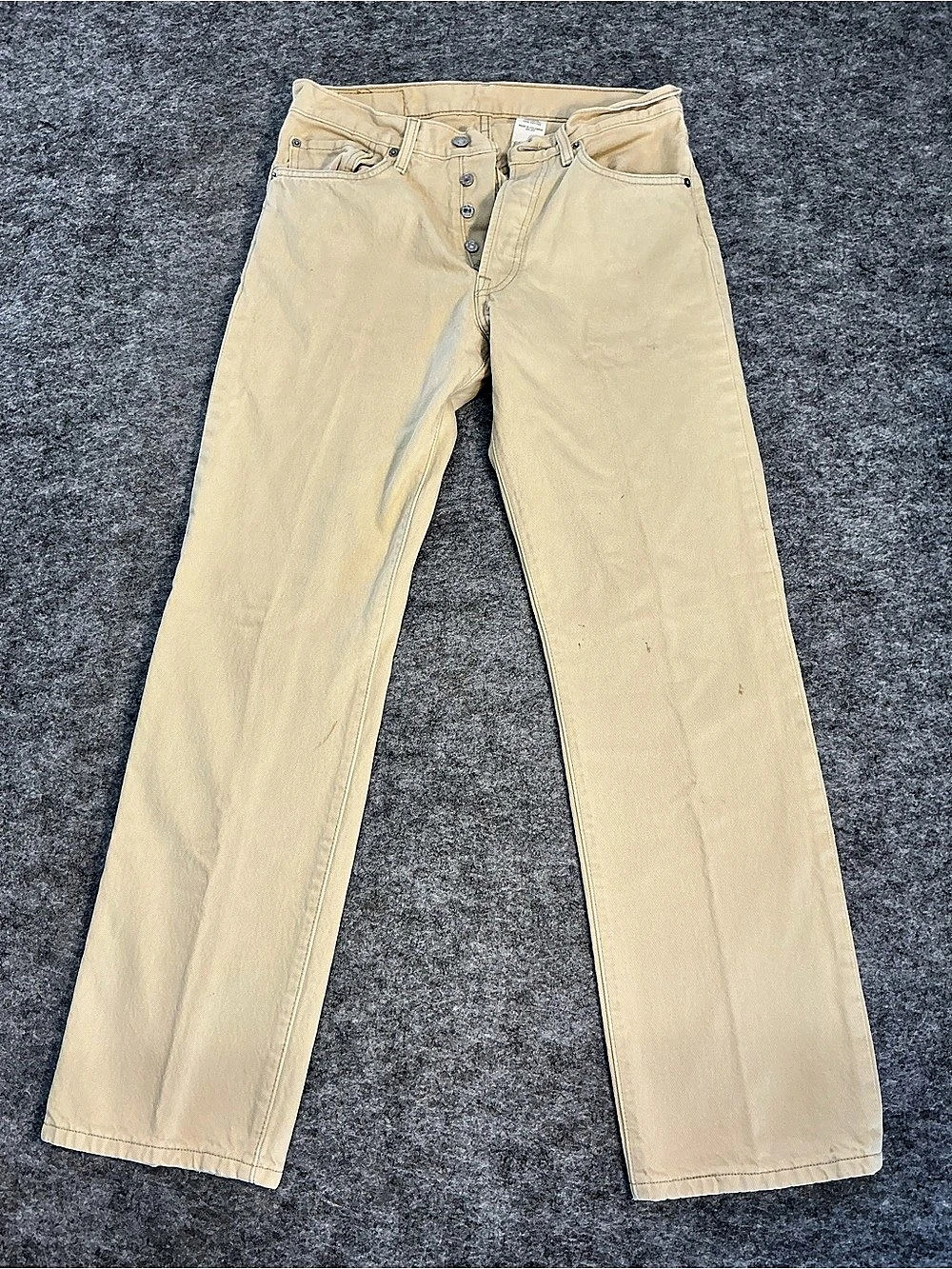 Levi's 501 Straight Leg Jeans in Beige Waist 32 Inseam 32